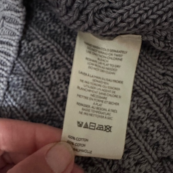 Free People High Tide Cable Tank - chambray Sky Knit Tank Top M - Picture 3 of 6